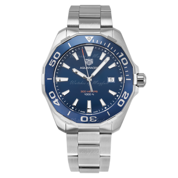 Buy Tag Heuer Aquaracer Blue Dial Silver Steel Strap Watch for Men - WAY101C.BA0746 in Pakistan
