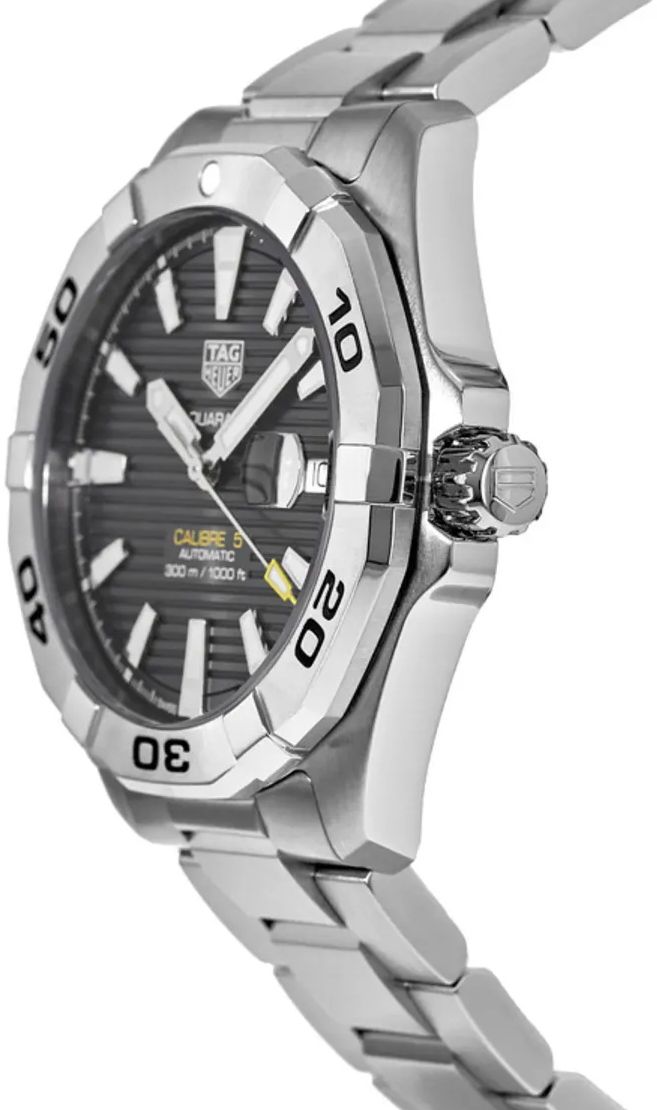 Buy TAG Heuer Aquaracer Calibre 5 Automatic Grey Dial Silver Steel Strap Watch for Men - WBD2113.BA0928 in Pakistan