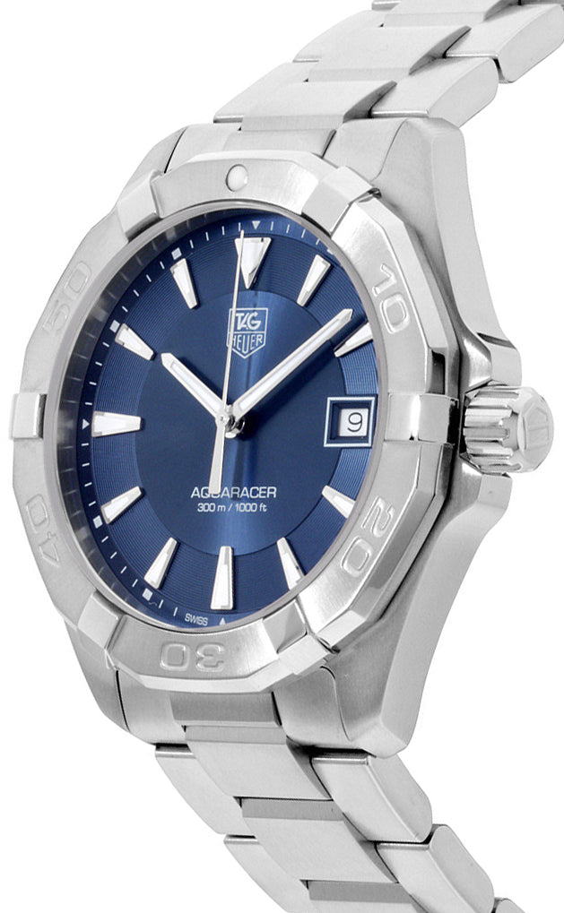 Buy Tag Heuer Aquaracer Blue Dial Silver Steel Strap Watch for Men - WAY1112.BA0928 in Pakistan