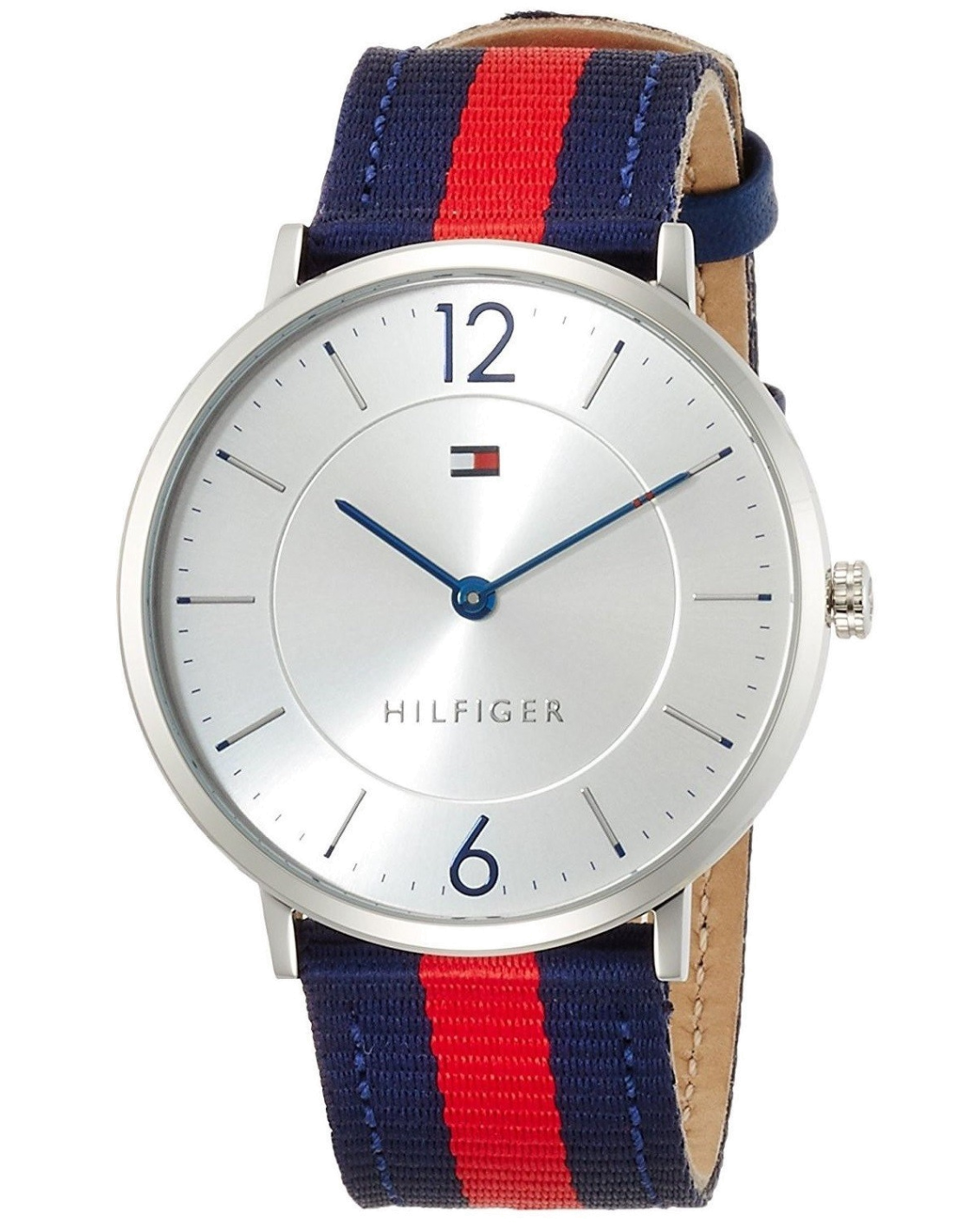 Buy Tommy Hilfiger Ultra Slim Silver Dial Two Tone Nylon Strap Watch for Men - 1791328 in Pakistan