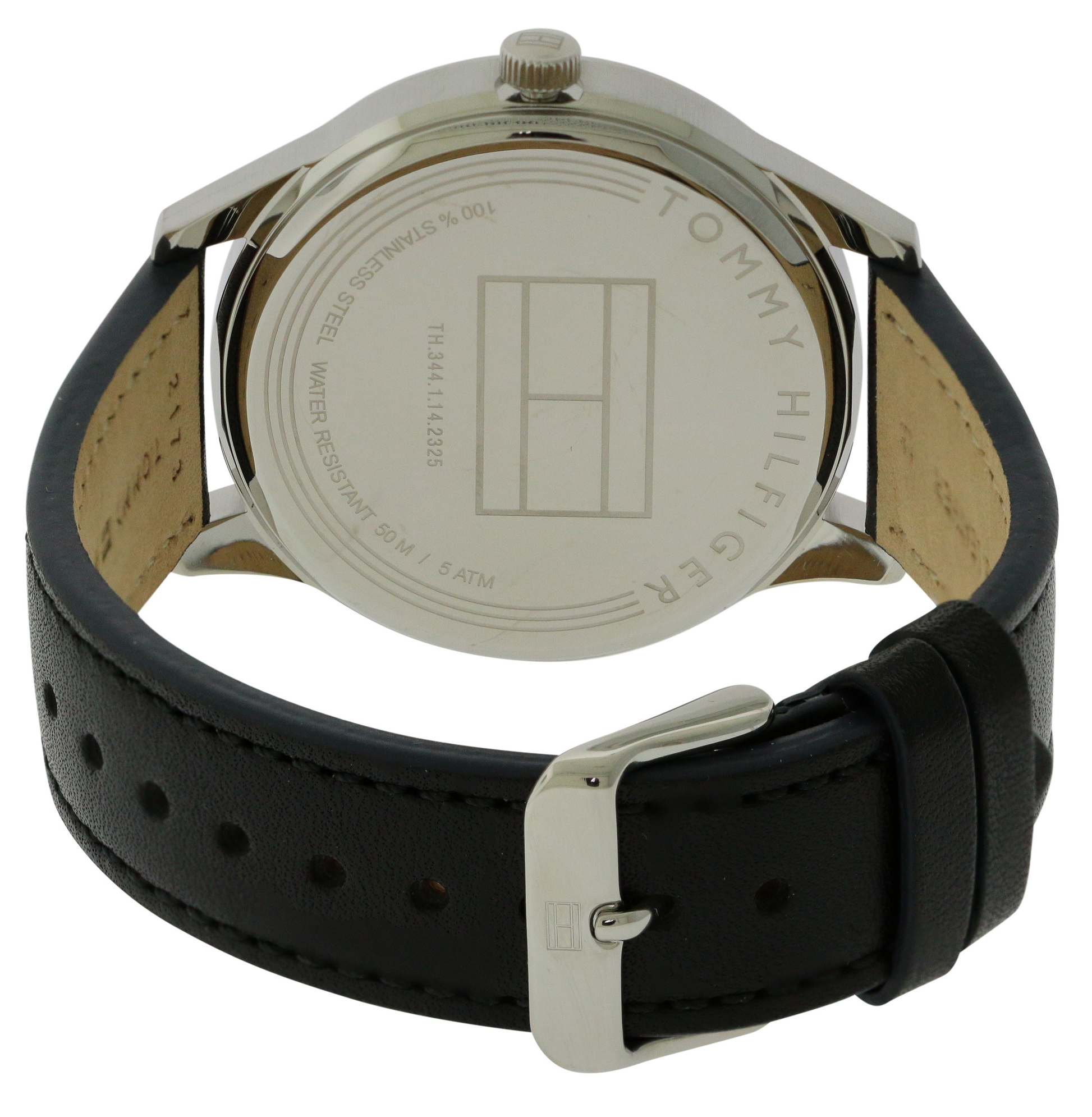 Buy Tommy Hilfiger Damon Grey Dial Black Leather Strap Watch for Men - 1791417 in Pakistan