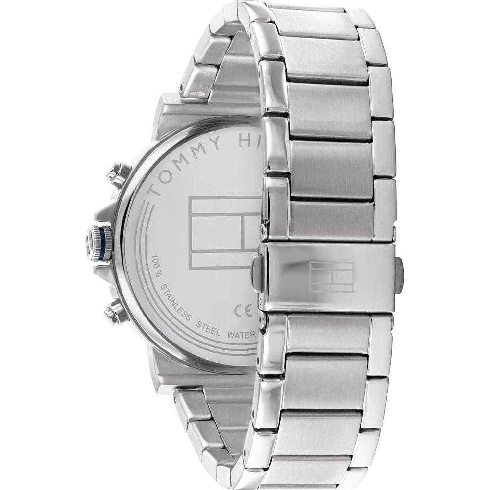 Buy Tommy Hilfiger Mens Quartz Silver Stainless Steel Blue Dial 44mm Watch - 1791979 in Pakistan