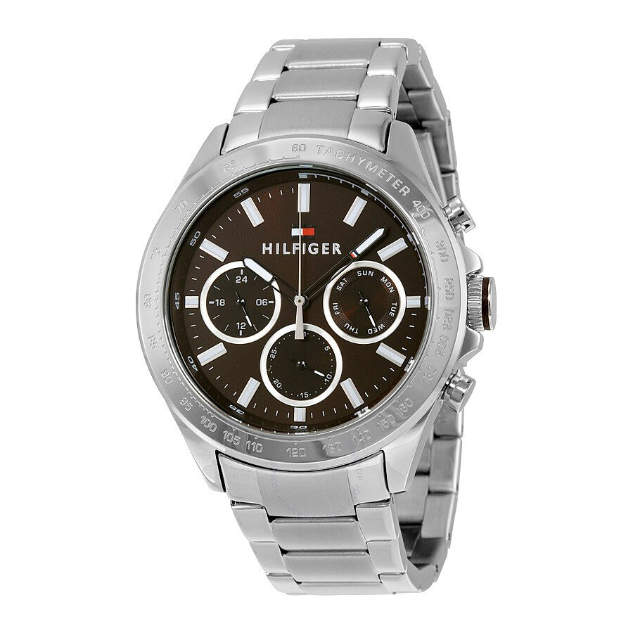 Buy Tommy Hilfiger Mens Quartz Stainless Steel Brown Dial 44mm Watch - 1791229 in Pakistan