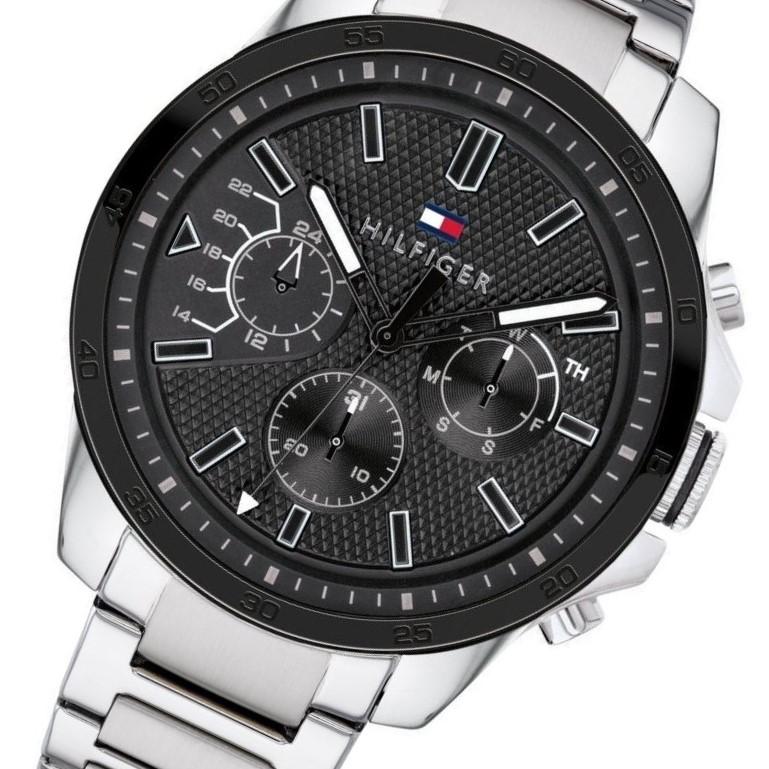 Buy Tommy Hilfiger Mens Quartz Stainless Steel Black Dial 48mm Watch - 1791564 in Pakistan