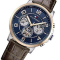 Buy Tommy Hilfiger Mens Quartz Leather Strap Blue Dial 44mm Watch - 1791290 in Pakistan