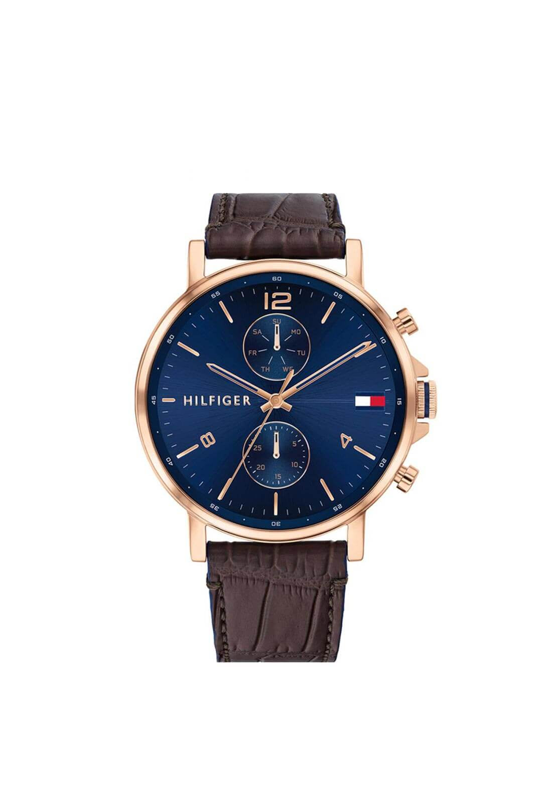 Buy Tommy Hilfiger Mens Quartz Leather Strap Blue Dial 44mm Watch - 1710423 in Pakistan