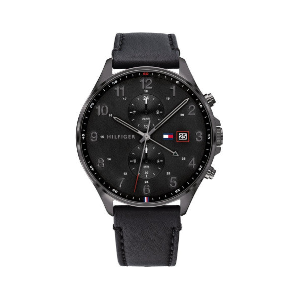 Buy Tommy Hilfiger Mens Quartz Leather Strap Black Dial 44mm Watch - 1791711 in Pakistan