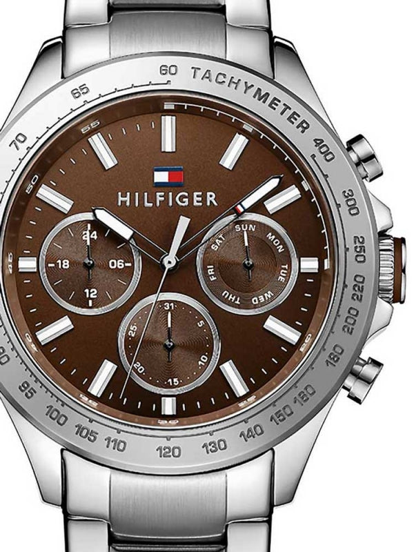 Buy Tommy Hilfiger Mens Quartz Stainless Steel Brown Dial 44mm Watch - 1791229 in Pakistan