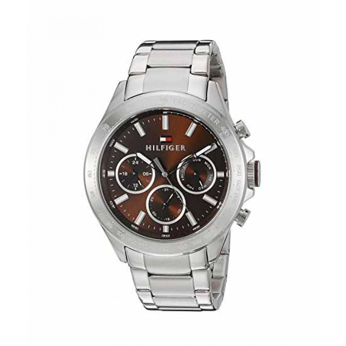 Buy Tommy Hilfiger Mens Quartz Stainless Steel Brown Dial 44mm Watch - 1791229 in Pakistan