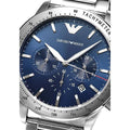 Buy Emporio Armani Mario Blue Dial Silver Steel Strap Watch for Men - AR11306 in Pakistan