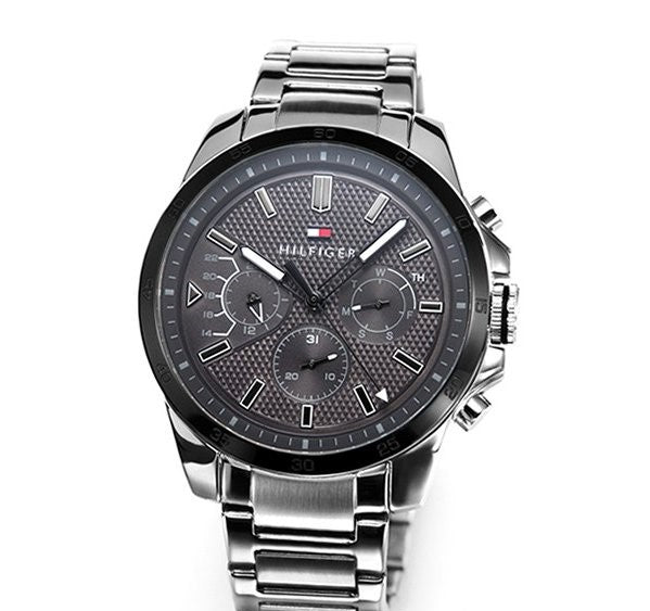 Buy Tommy Hilfiger Mens Quartz Stainless Steel Black Dial 48mm Watch - 1791564 in Pakistan