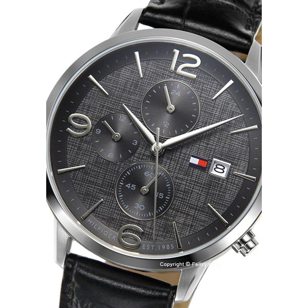 Buy Tommy Hilfiger Casual Grey Dial Black Leather Strap Watch for Men - 1710361 in Pakistan