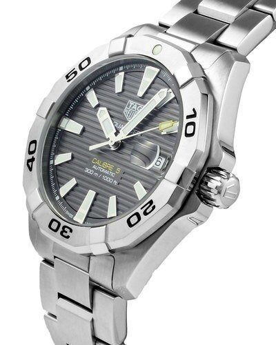 Buy TAG Heuer Aquaracer Calibre 5 Automatic Grey Dial Silver Steel Strap Watch for Men - WBD2113.BA0928 in Pakistan