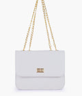 Buy White quilted chain cross-body bag in Pakistan