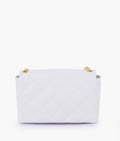 Buy White quilted mini bag with chain in Pakistan