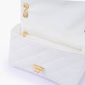 Buy White quilted mini bag with chain in Pakistan