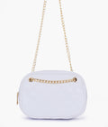 Buy White quilted rectangle cross-body bag in Pakistan