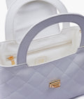 Buy White flap quilted bag with top handle in Pakistan