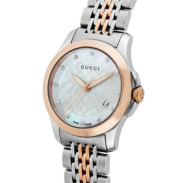 Buy Gucci G-Timeless Mother of Pearl Dial Two Tone Steel Strap Watch for Women - YA126539 in Pakistan