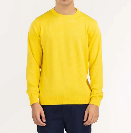 Buy Unisex Basic Plain Sweatshirt - Yellow in Pakistan