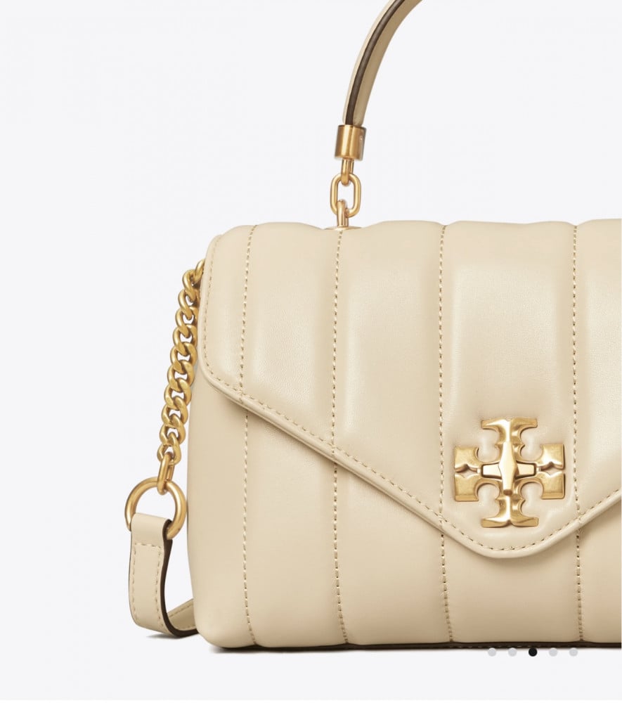 Buy Tory Burch Small Kira Quilted Satchel Bag For Women - Brie Rolled Gold in Pakistan