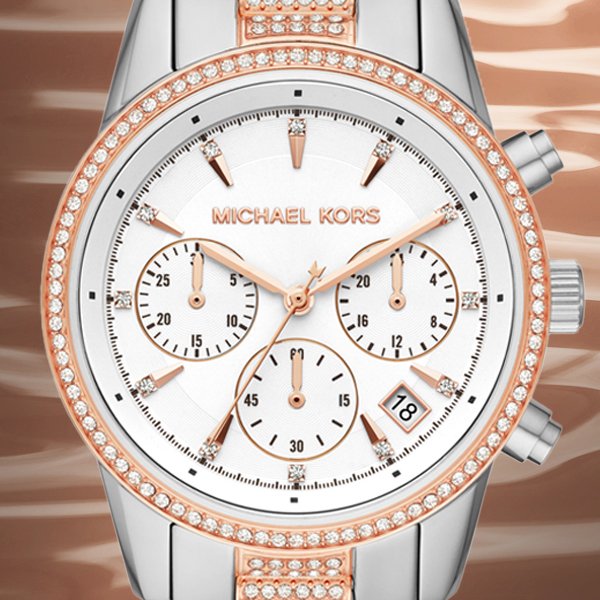 Buy Michael Kors Ritz Chronograph Quartz Crystal Silver Dial Ladies Watch - Mk6651 in Pakistan