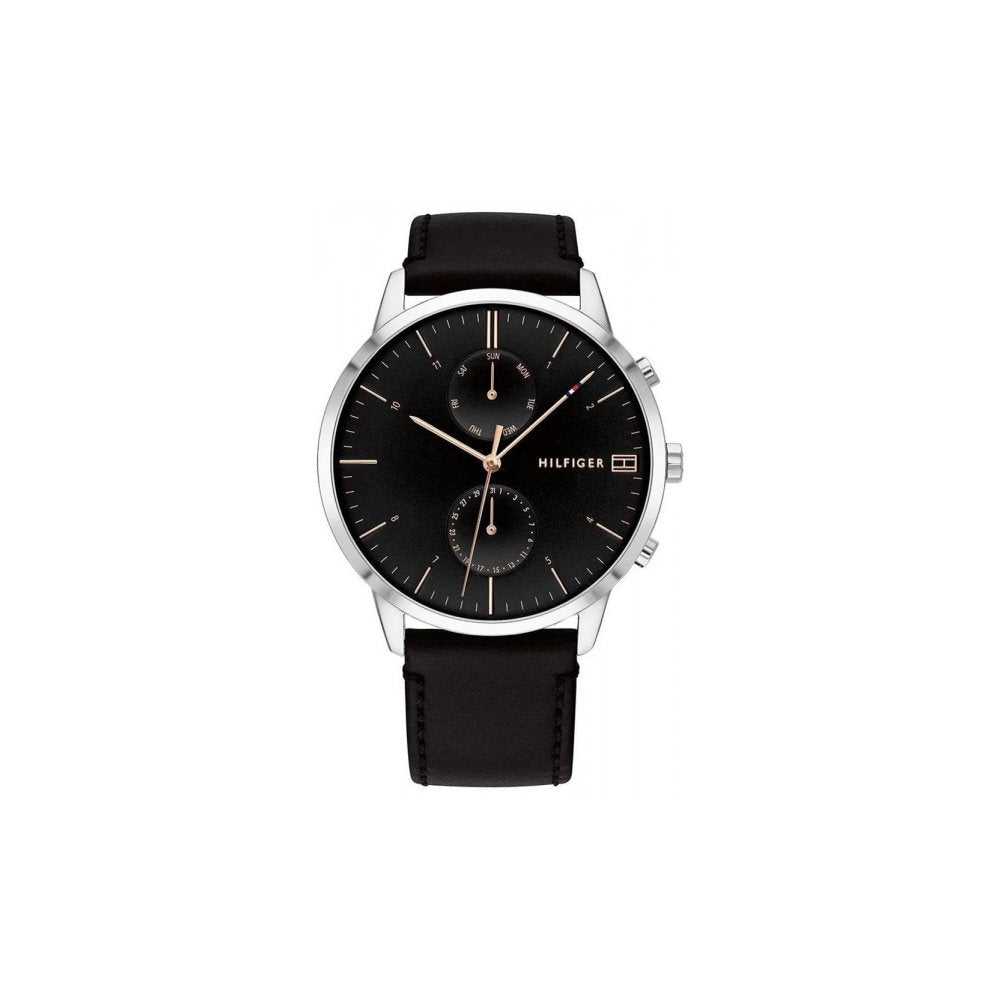 Buy Tommy Hilfiger Mens Quartz Leather Strap Black Dial 44mm Watch - 1710406 in Pakistan