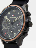 Buy Tommy Hilfiger Asher Black Dial Black Leather Strap Watch for Men - 1791854 in Pakistan