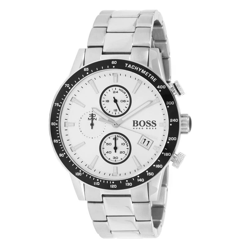 Buy Hugo Boss Mens Chronograph Quartz Rafale Stainless Steel Silver Dial Watch - 1513511 in Pakistan