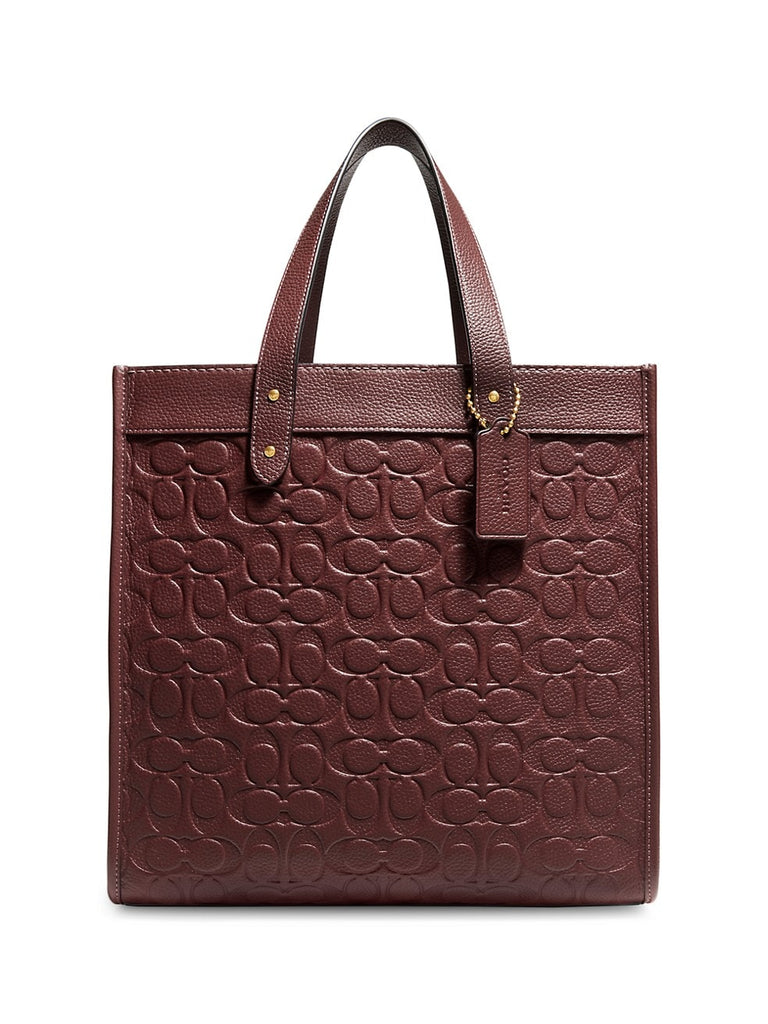 Buy Coach Field Tote In Signature Leather Bag Small - Wine in Pakistan