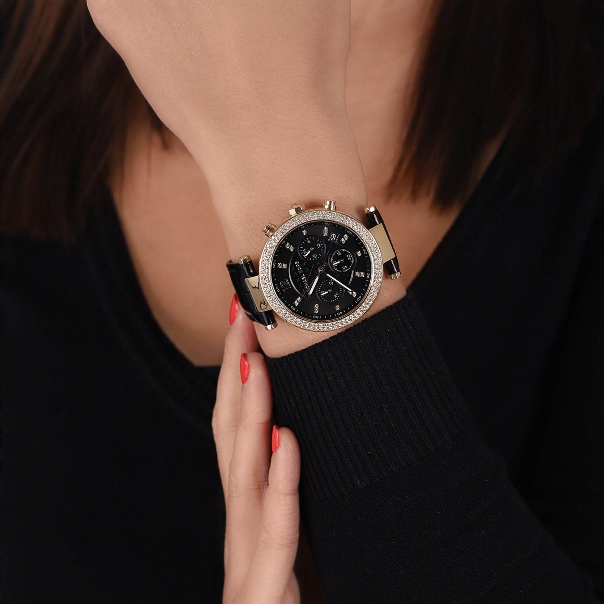 Buy Michael Kors Womens Quartz Parker Leather Strap Black Dial 39mm Watch - Mk6984 in Pakistan