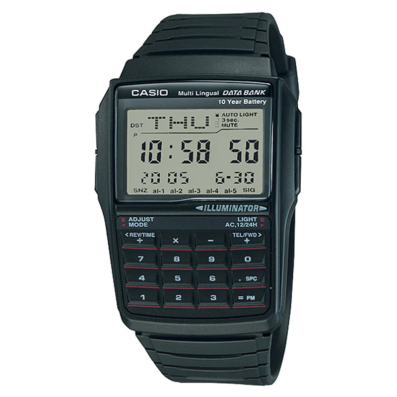 Buy Casio Black Resin Band Data Bank Wrist Watch - DBC-32-1A in Pakistan