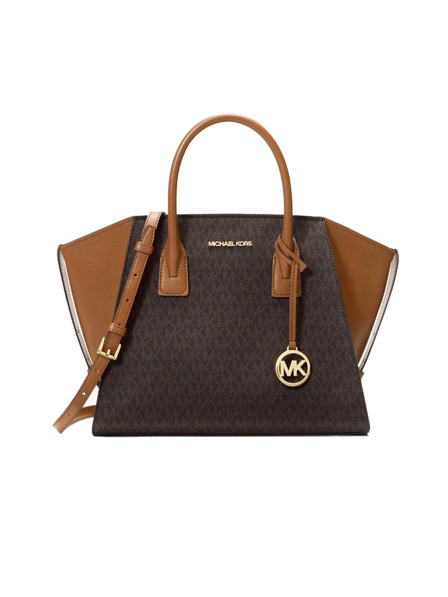 Buy Michael Kors Signature Coated Canvas and Leather Avril Satchel Bag Large in Pakistan