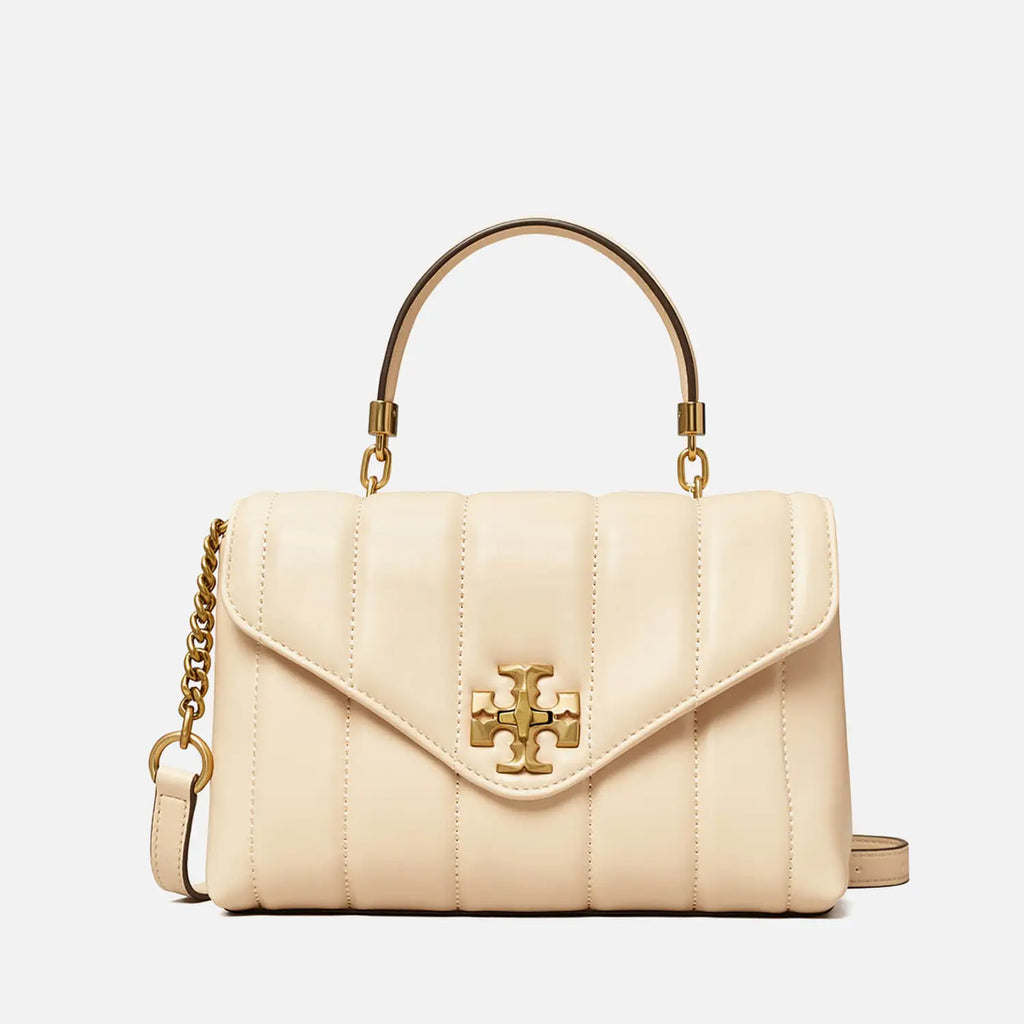 Review Tory Burch Kira Chevron Top-Handle Satchel Devon Sand 