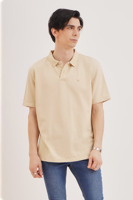 Buy Unisex Basic Plain Polo Shirt - Khaki in Pakistan