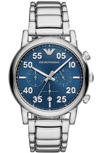 Buy Emporio Armani Men’s Chronograph Quartz Stainless Steel Blue Dial 42mm Watch AR11132 in Pakistan