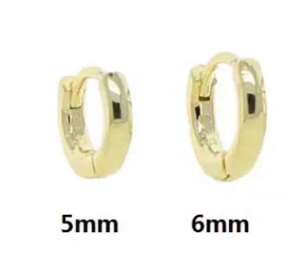 Buy Bling On Jewels Zero Size Chunky Hoop 5mm Earring  - Gold in Pakistan