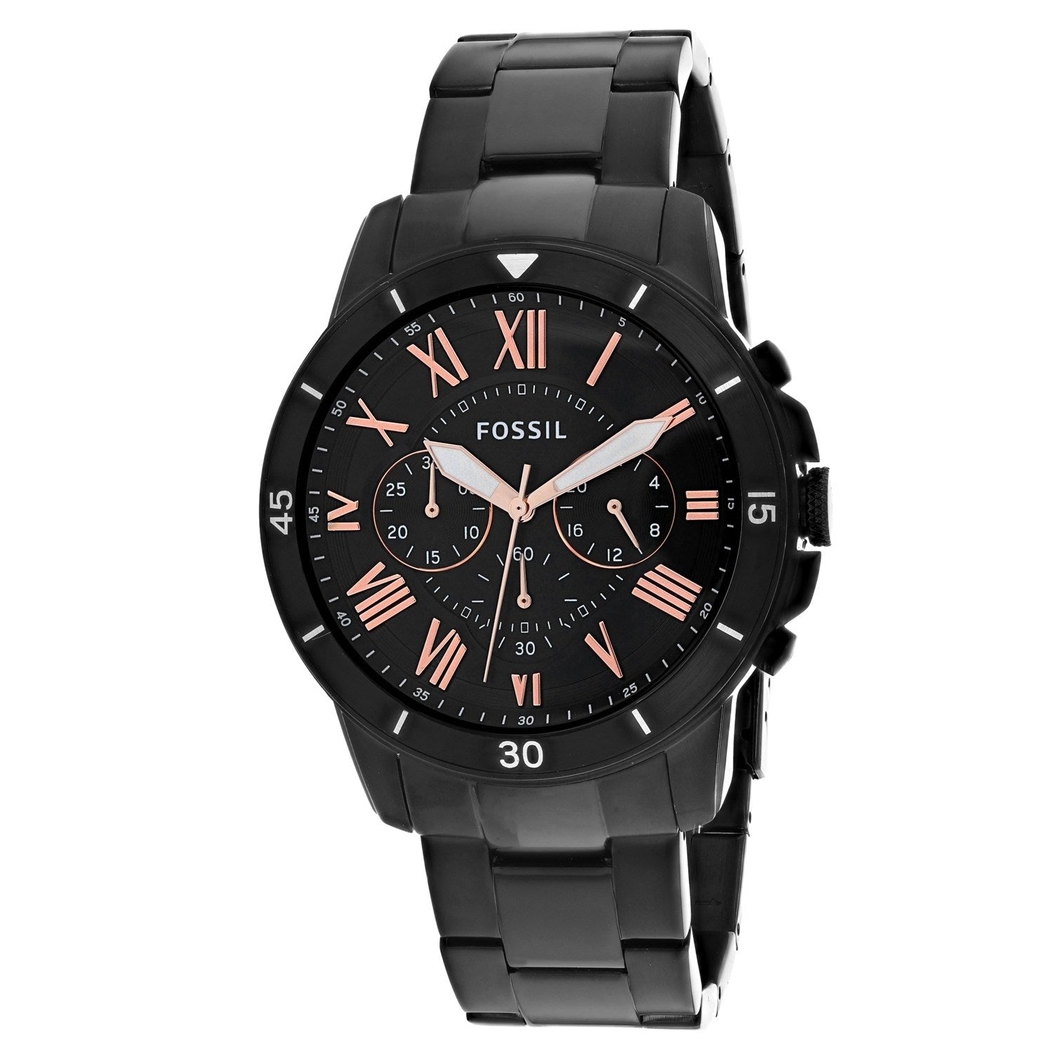 Buy Fossil Men's Chronograph Quartz Black Stainless Steel Black Dial 44mm Watch FS5374 in Pakistan