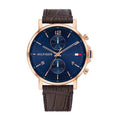 Buy Tommy Hilfiger Mens Quartz Leather Strap Blue Dial 44mm Watch - 1710418 in Pakistan