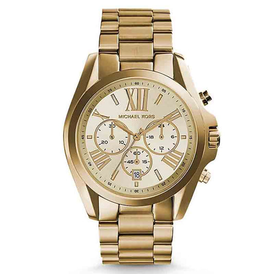 Buy Michael Kors Unisex Chronograph Quartz Stainless Steel Champagne Dial 40mm Watch - Mk5605 in Pakistan