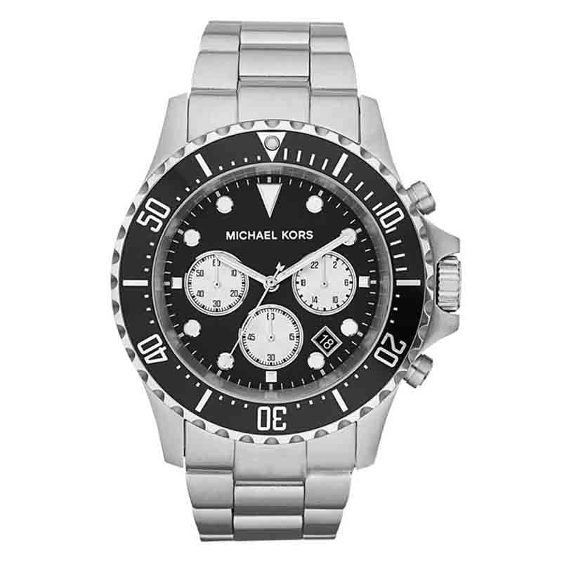 Buy Michael Kors Mens Stainless Steel Black Dial 45mm Watch - Mk8256 in Pakistan