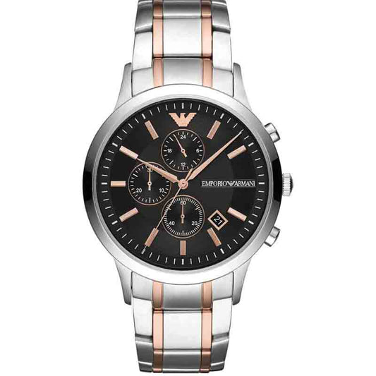 Buy Emporio Armani Men’s Analogue Quartz Stainless Steel Black Dial 43mm Watch - AR11165 in Pakistan