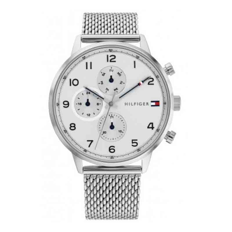 Buy Tommy Hilfiger Mens Quartz Silver Stainless Steel White Dial 44mm Watch - 1791988 in Pakistan