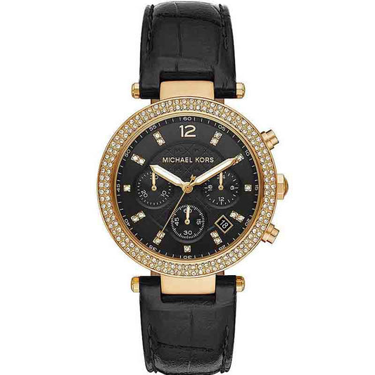 Buy Michael Kors Womens Quartz Parker Leather Strap Black Dial 39mm Watch - Mk6984 in Pakistan