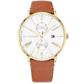 Buy Tommy Hilfiger Womens Quartz Leather Starp Silver Dial 38mm Watch - 1782073 in Pakistan