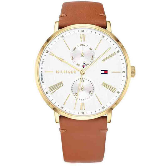 Buy Tommy Hilfiger Womens Quartz Leather Starp Silver Dial 38mm Watch - 1782073 in Pakistan