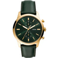 Buy Fossil Men's Chronograph Quartz Green Leather Strap Green Dial 44mm Watch FS5599 in Pakistan