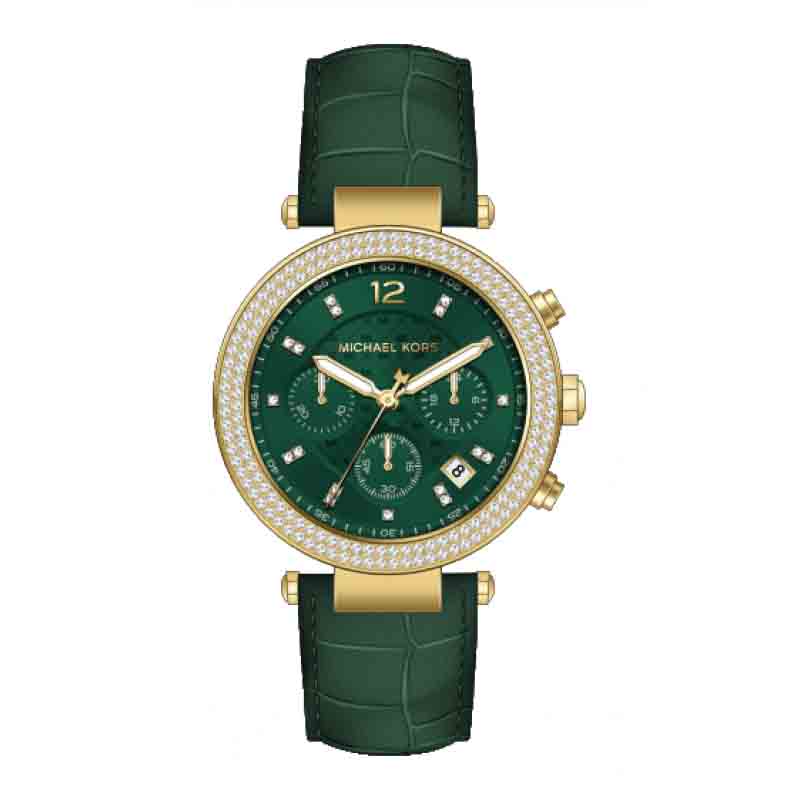 Buy Michael Kors Womens Quartz Green Leather Strap Green Dial 39mm Watch - Mk6985 in Pakistan