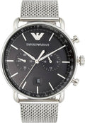 Buy Emporio Armani Men’s Chronograph Stainless Steel Black Dial 43mm Watch - AR11104 in Pakistan