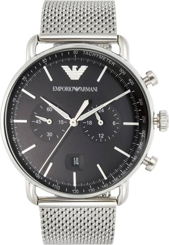 Buy Emporio Armani Men’s Chronograph Stainless Steel Black Dial 43mm Watch - AR11104 in Pakistan